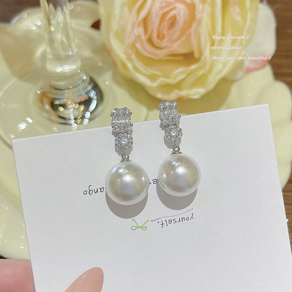Wholesale Geometric Copper Pearl Earrings For Women