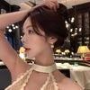 Wholesale Geometric Copper Pearl Earrings For Women