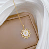 Wholesale Geometric Copper Pendant Stainless Steel Diamond Necklace For Women And Men