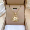 Wholesale Geometric Copper Pendant Stainless Steel Diamond Necklace For Women And Men