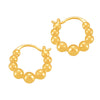 Wholesale Geometric Copper Plated Gold Stitching Small Ball Earrings For Women