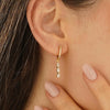 Wholesale Geometric Copper Plated Real Gold Inlaid Zircon Small Water Drop Pendant Earrings For Women