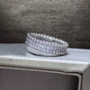 Wholesale Geometric Copper Ring With Zirconia For Women's Fashion Jewelry