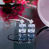 Wholesale Geometric Copper Square Diamond Pagoda Earrings For Women