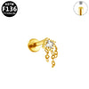 Wholesale Geometric Copper Stainless Steel Electroplating Unisex Puncture Earrings