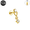 Wholesale Geometric Copper Stainless Steel Electroplating Unisex Puncture Earrings