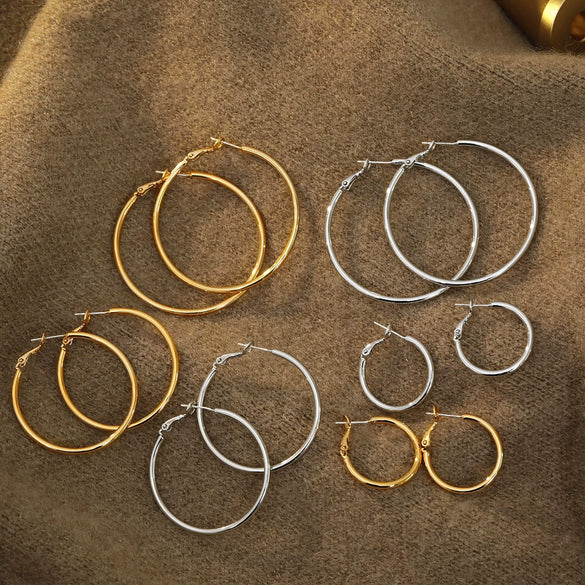 Wholesale Geometric Copper Star With Thin Round Ring Women's Earrings Electroplated