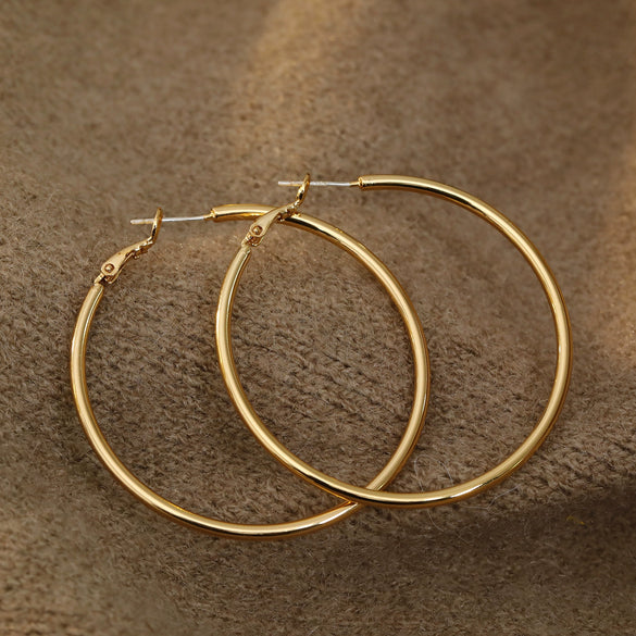 Wholesale Geometric Copper Star With Thin Round Ring Women's Earrings Electroplated