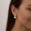 Wholesale Geometric Copper Trapezoidal Lava Earrings Electroplated For Women Light Luxury High End