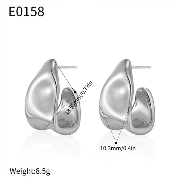 Wholesale Geometric Copper Trapezoidal Lava Earrings Electroplated For Women Light Luxury High End