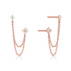 Wholesale Geometric Copper Wind Tassel Diamond Earrings For Women