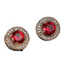 Wholesale Geometric Copper Zircon Earrings For Men And Women With Flower Pattern Simple Style
