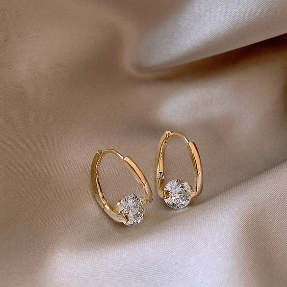 Wholesale Geometric Copper Zircon Earrings For Women