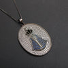 Wholesale Geometric Cross Crown Pendant Necklace Copper Electroplated Unisex