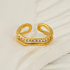 Wholesale Geometric Cross Imitation Pearl Ring Electroplated For Women