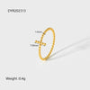 Wholesale Geometric Crossshaped Stainless Steel Electroplated Ring For Women