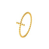 Wholesale Geometric Crossshaped Stainless Steel Electroplated Ring For Women