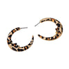 Wholesale Geometric Cshaped Moon Leopard Print Alloy Electroplated Earrings For Women