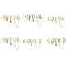 Wholesale Geometric Cuff Chain Zircon Set Earrings In Copper