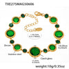 Wholesale Geometric Czech Glass And 316L Stainless Steel Bracelet With Electroplating For Women Light Luxury Jewelry