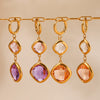 Wholesale Geometric Czech Glass Earrings 316L Stainless Steel 18K Gold Electroplated Luxury Jewelry