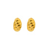 Wholesale Geometric Diagonal Texture Gold Plated Stainless Steel Earrings For Women