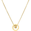 Wholesale Geometric Diamond Design Titanium Steel Rotating Ring Pendant Short Clavicle Chain