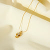 Wholesale Geometric Diamond Encrusted Cross Pendant Stainless Steel 18K Gold Plated Necklace For Women