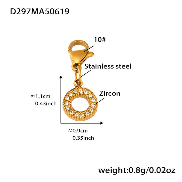 Wholesale Geometric Diamond Ferris Wheel Pendant Bracelet For Women Stainless Steel Zircon Gold Plated Hand Jewelry