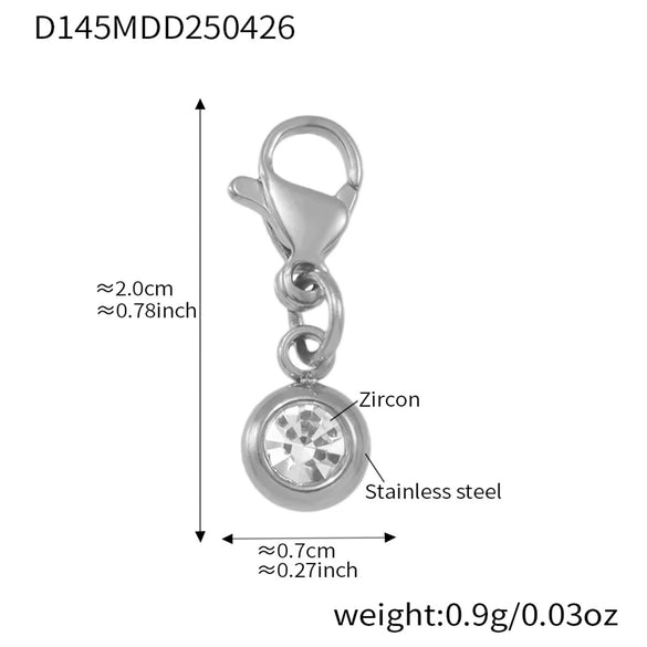 Wholesale Geometric Diamond Ferris Wheel Pendant Bracelet For Women Stainless Steel Zircon Gold Plated Hand Jewelry