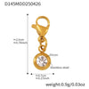 Wholesale Geometric Diamond Ferris Wheel Pendant Bracelet For Women Stainless Steel Zircon Gold Plated Hand Jewelry