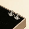 Wholesale Geometric Diamond Inlaid Copper Earrings For Women Light Luxury Style