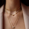 Wholesale Geometric Diamond Stainless Steel Marquise Zircon Mixed Gem Inlay Necklace Multilayer Stacking Clavicle Chain Accessory