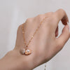 Wholesale Geometric Diamond Titanium Steel Mixed Gem Inlay Pendant Lip Chain For Women