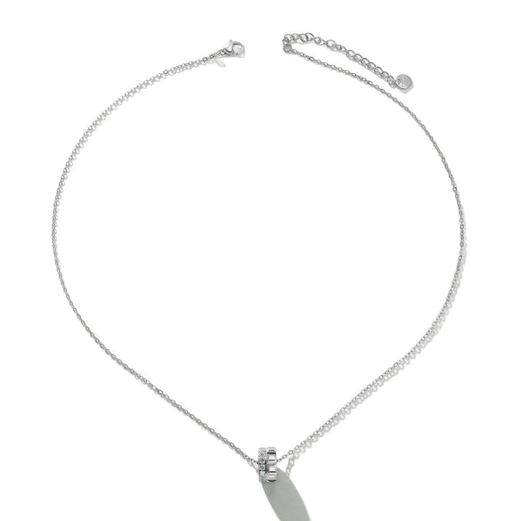 Wholesale Geometric Diamondencrusted Flower Ring Necklace Stainless Steel 14K Electroplated Jewelry