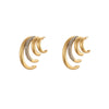 Wholesale Geometric Diamondencrusted 18K Electroplated Stainless Steel Women's Earrings