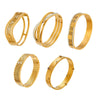 Wholesale Geometric Diamondencrusted 18K Gold Plated Stainless Steel Bracelet Jewelry Accessories