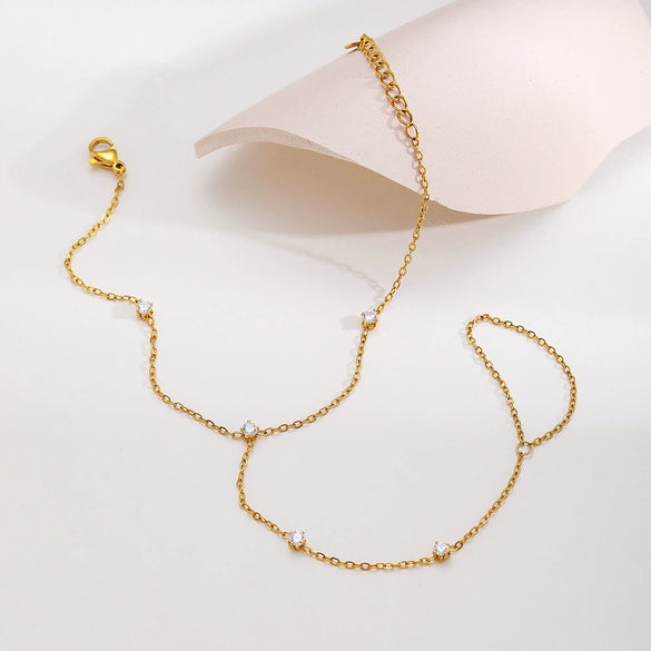 Wholesale Geometric Diamondencrusted 18K Goldplated Stainless Steel Jewelry For Women