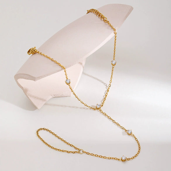 Wholesale Geometric Diamondencrusted 18K Goldplated Stainless Steel Jewelry For Women