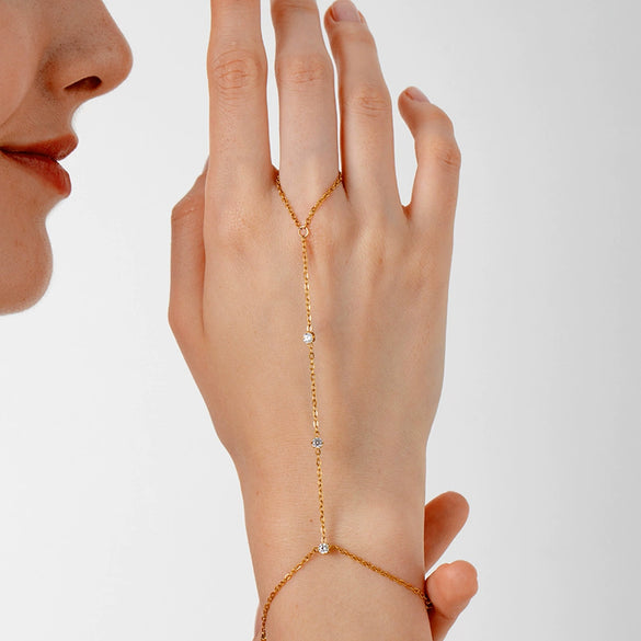 Wholesale Geometric Diamondencrusted 18K Goldplated Stainless Steel Jewelry For Women