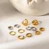 Wholesale Geometric Diamondencrusted Stainless Steel And Titanium Steel Earrings With Pvd Furnace Vacuum Real Gold Plating For Women