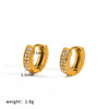 Wholesale Geometric Diamondencrusted Stainless Steel And Titanium Steel Earrings With Pvd Furnace Vacuum Real Gold Plating For Women