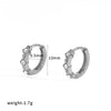 Wholesale Geometric Diamondencrusted Stainless Steel And Titanium Steel Earrings With Pvd Furnace Vacuum Real Gold Plating For Women