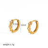 Wholesale Geometric Diamondencrusted Stainless Steel And Titanium Steel Earrings With Pvd Furnace Vacuum Real Gold Plating For Women
