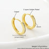 Wholesale Geometric Diamondstudded Round Earrings Copper 18K Gold Plated Unisex