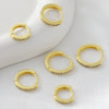 Wholesale Geometric Diamondstudded Round Earrings Copper 18K Gold Plated Unisex