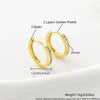 Wholesale Geometric Diamondstudded Round Earrings Copper 18K Gold Plated Unisex