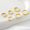Wholesale Geometric Diamondstudded Round Earrings Copper 18K Gold Plated Unisex