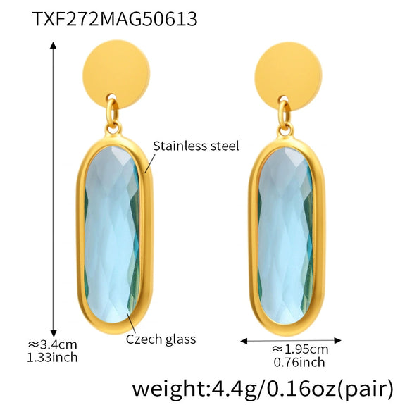 Wholesale Geometric Disccut 316L Stainless Steel Earrings Electroplated With 18K Gold Highend Fashion Jewelry For Women