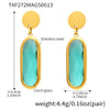 Wholesale Geometric Disccut 316L Stainless Steel Earrings Electroplated With 18K Gold Highend Fashion Jewelry For Women